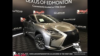 Silver 2017 Lexus RX 350 F Sport Series 2 Walkaround Review South Edmonton Alberta [upl. by Kcireddor]