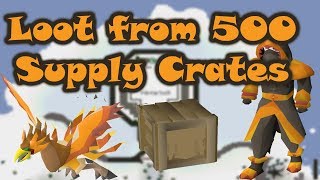 Loot from 500 Wintertodt Supply Crates [upl. by Htor]