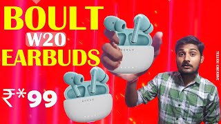 Boult Audio W20 Unboxing amp Review  Best Earbuds Under 1000 Rs  Gaming TWS Telugu [upl. by Lail]