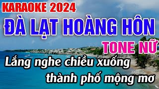 Đà Lạt Hoàng Hôn Karaoke Tone Nữ Karaoke Đăng Khôi  Beat Mới [upl. by Middlesworth989]