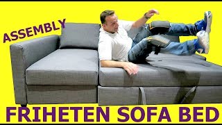 IKEA FRIHETEN Sofa Bed Assembly instructions [upl. by Mareah440]