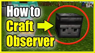 How to Make an Observer in Minecraft Survival Mode Best Recipe Tutorial [upl. by Nickolas]