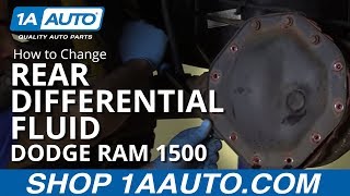 How to Change Rear Differential Fluid 0208 Dodge Ram 1500 [upl. by Ellehcrad]