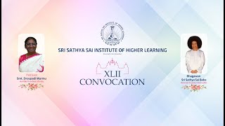 42nd Convocation of Sri Sathya Sai Institute of Higher Learning  Nov 22 2023  Prasanthi Nilayam [upl. by Limann]