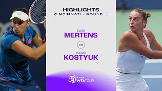 Elise Mertens vs Marta Kostyuk  2024 Cincinnati Round 1  WTA Match Highlights [upl. by Aiken]