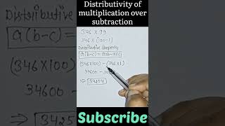 Distributivity of multiplication over subtraction  Distributivity property  class8th  Maths [upl. by Feldman594]