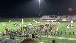 Bellevue West Marching Band at 2023 NSBA State Championships [upl. by Allerbag]