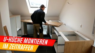 UKüche Küchenmontage Küche aufbauen Küche selber bauen Küche einbauen Zeitraffer Tutorial [upl. by Anaitsirhc75]