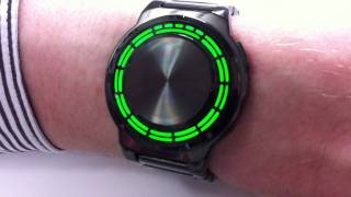 Kisai RPM Black Stainless Steel Green LED Watch Design From Tokyoflash Japan [upl. by Lipscomb]