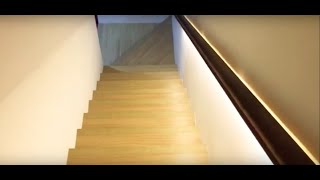 Lighting up stairs way using LED strip [upl. by Yrolam]