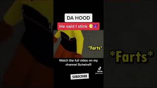 Why do I stink 😷😭 shorts roblox dahood suheira [upl. by Ibocaj]