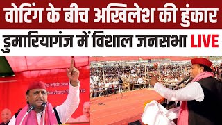 Akhilesh Yadav Domariyaganj Rally वोटिंग के बीच अखिलेश की हुंकार  डुमारियागंज में विशाल जनसभा [upl. by Bartram]