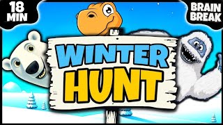 ❄️ EPIC Winter HUNT ❄️ Brain Break ❄️ Bear Hunt ❄️ Dino Hunt ❄️ Yeti Hunt [upl. by Eidda]