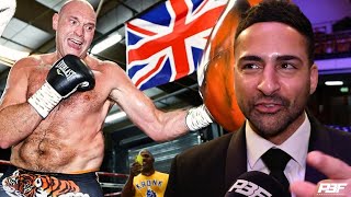 TYSON FURY FLYING IN CAMP DEV SAHNI REVEALS ON OLEKSANDR USYK CLASH REACTS TO SAM NOAKES WIN [upl. by Renick]