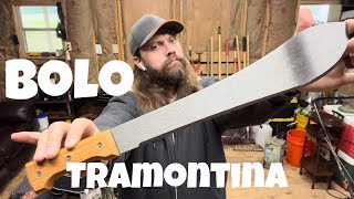 Tramontina Bolo Machete New Knife Friday initial impressions and a New Idea [upl. by Ayeka914]