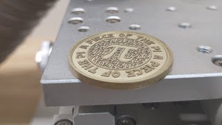 How to Engrave Brass Coins with a Fiber Laser FiberLaserTraining [upl. by Tima]