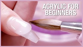 💅🏼Acrylic Nail Tutorial  How To Apply Acrylic For Beginners 🎉📚 [upl. by Ellenrahs621]