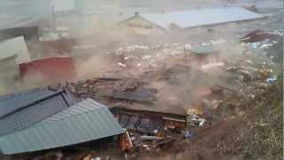 2011 Japan Tsunami Ofunato stabilized again with Deshaker [upl. by Esenaj705]