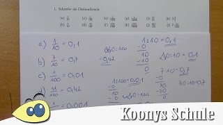 Schreibe als Dezimalbruch Brüche mit 10 100 1000 im Nenner vorgerechnet  17 Blatt 1010 [upl. by March906]