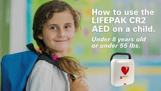 Child Instructions  LIFEPAK CR2 AED [upl. by Anelle]