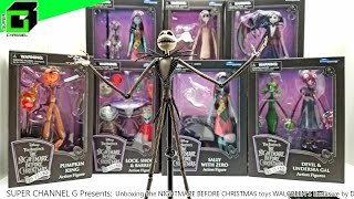 Unboxing The NIGHTMARE BEFORE CHRISTMAS Toys COMPLETE SET WALGREENS Exclusive DIAMOND SELECT TOYS [upl. by Maer651]