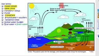 video 1 water cycle global hydrological cycle [upl. by Heyward]