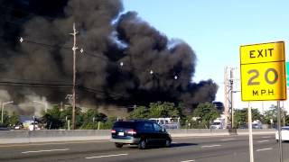 DCH Warehouse  Okonite Co Plant 3 Fire North Brunswick NJ  July 22 [upl. by Breban]