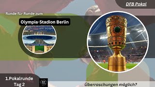 DFBPokal  Prognose 1 Runde Spieltag 2 ErgebnisTipps kurzampknapp [upl. by Ecissej]