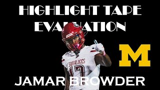 Jamar Browder 2025 WR Highlight Tape Evaluation [upl. by Vick]