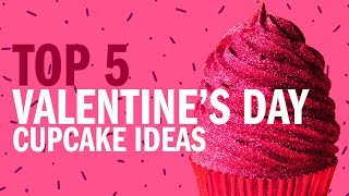 TOP 5 VALENTINES DAY CUPCAKES  The Scran Line [upl. by Kincaid]