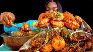 10 2x SPICY CAJUN MEGA PRAWNS MUKBANG  GREEN LIPPED MUSSELS MUKBANG  Seafood  Mukbang [upl. by Tyree]