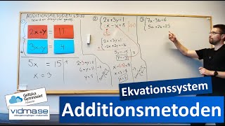 Matematik 2 Ekvationssystem ADDITIONSMETODEN [upl. by Landes]