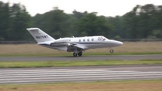 Cessna 525 Citation M2 ► landing  Takeoff ✈ Groningen Airport Eelde [upl. by Tound714]