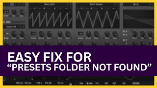 Serum Preset Folder Not Found Here’s How to Fix It [upl. by Pul]