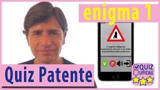 Quiz Patente 1° enigma La CONFLUENZA Segnali di prescrizione di precedenza Esame Patente [upl. by Aloke359]