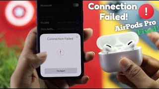 Fix Connection Failed Red Exclamation Mark Error on AirPods Pro [upl. by Airdnaid]