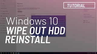 How to wipe out hard drive and reinstall Windows 10 [upl. by Lorrad723]