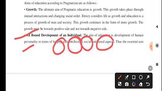 PRAGMATISM AND AIMS OF EDUCATION BG 1ST SEMESTER EDUCATION [upl. by Mellie]