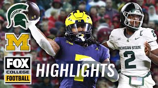 Michigan State Spartans vs Michigan Wolverines Highlights  FOX College Football [upl. by Cyma]