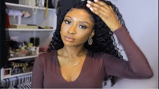 GRWM Texturism Hating on Black Women’s Hair  5 Minute Curly 5x5 Lace Wig Method Ft Ali Grace Hair [upl. by Aihsenet136]