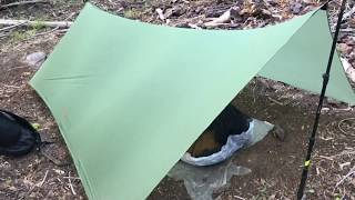 95 oz Ultralight Tarp  Gossamer Gear Twinn tarp  Borah Gear Cuben Bug Bivy [upl. by Nilre]