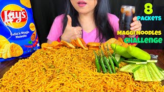 Eating 8 Packets of Maggi Noodles Challenge  Street Food Challenge Eating Challenge  MUKBANG [upl. by Marylynne926]