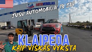 GRIZTU I LIETUVA  KAIP USA AUTOMOBILIAI ATRODO KLAIPEDOJE [upl. by Amaras714]