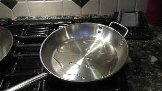 Season your stainless steel pan the fastest way [upl. by Evets142]