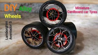 PART 2  Making and Assembly of Alloy WheelsLamborghini AventadorCardboard Car Pvc Rubber tyres [upl. by Selia990]