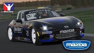 iRacing Advanced Mazda MX5 Cup Series  VIR Grand Course P2P1 [upl. by Ecilahc]