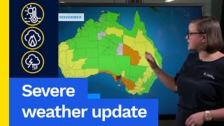 Severe Weather Update 15 November 2024 Heat fire danger and storms for SE Australia [upl. by Goldina]