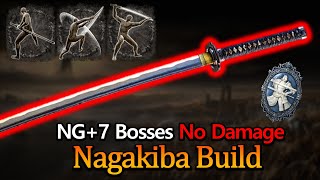 Elden Ring  Nagakiba OP Builds vs NG7 Main Bosses No Damage 116 ver [upl. by Maritsa237]