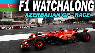 🔴 F1 Watchalong  AZERBAIJAN GP  RACE  with Commentary amp Timings [upl. by Nnayecats]