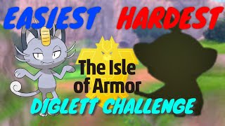 Easiest to Hardest Pokémon Rewards Isle of Armor Diglett Hunt [upl. by Ralyat]